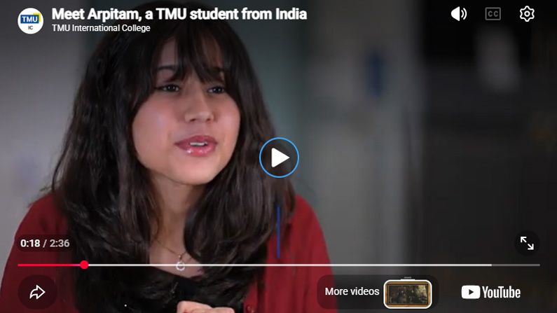 Play Video - Meet Arpitam, a TMU student from India